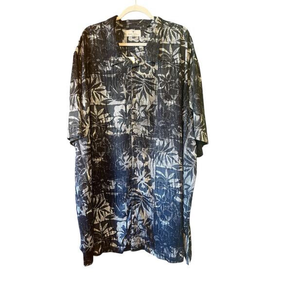 Oak Hill Other - Oak HIll Hawaiian Gray Floral Print Shirt Men's Size 4XLT Big & Tall NWT